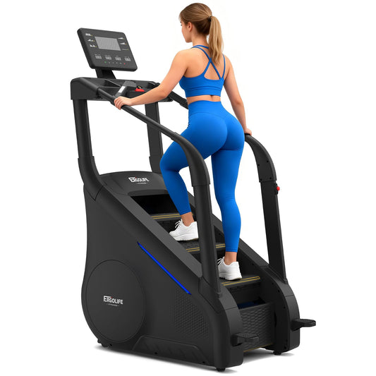ERGOLIFE Stair Climber with 25 Resistance Levels for Home Gym, Stairmaster for Cardio Exercise, Stair Stepper Machine with LED Display