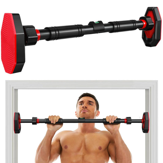 Abaodam Adjustable Pull up Bar for Doorway - Portable Home Gym Strength Training Equipment with Secure Locking Comfortable Grip No Drilling Fits 25.59-39.37 Inch Door Frames