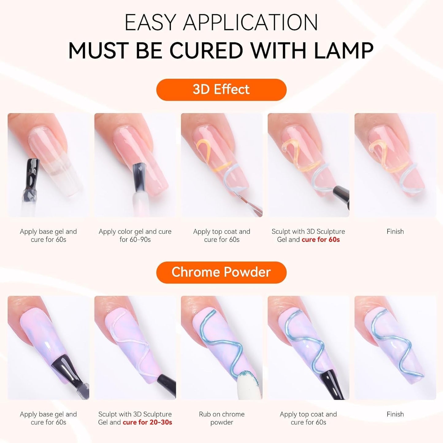 Makartt Nail Rhinestone Glue with 3D Gel Kit – Super Strong Nail Charm Glue & Sculpting Gel for DIY Nail Art, Drawing, Molding & Embossed Designs, Easy to Use for Nail Lovers & Beginners