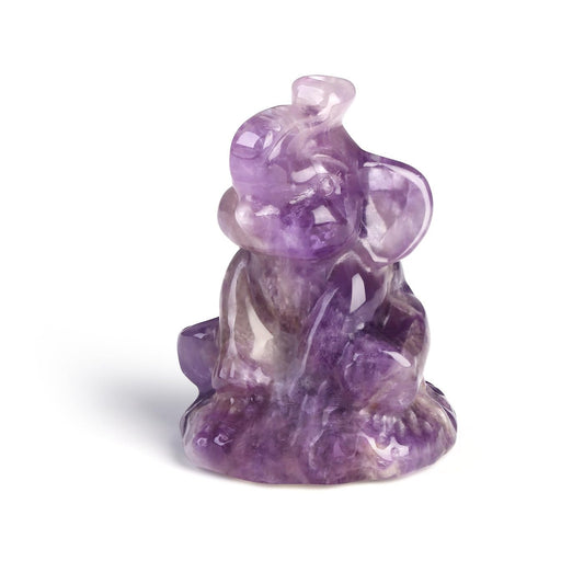 ZHIYUXI Purple Elephant Gifts for Women Encouraging Amethyst Elephant Decor Lucky Cute Elephants Figurine Inspirational Gifts for Women