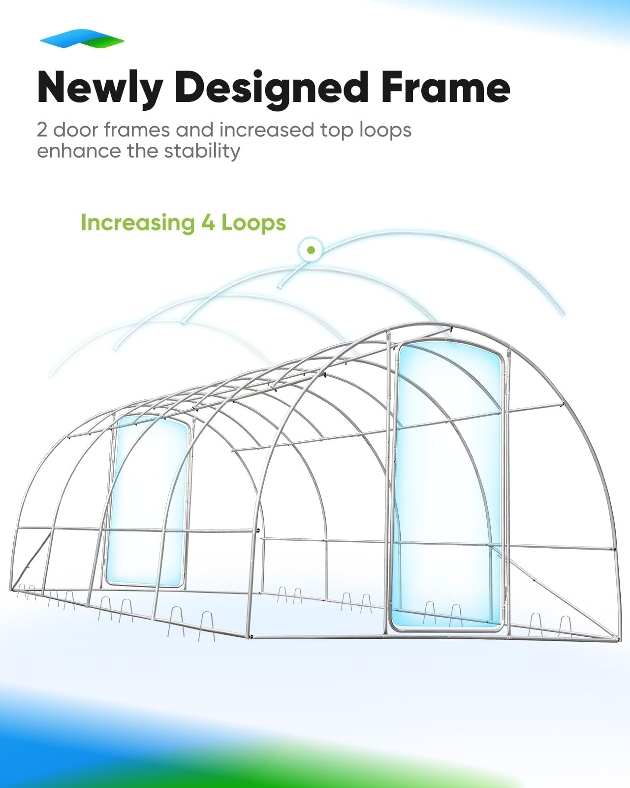 Quictent 20x10x6.6 FT Premium Greenhouse for Outdoors with 2 Door Frames, Reinforced Top Structure & Cover, Large Heavy Duty Walk-in Tunnel Hoop Green House for Garden Backyard Flower Winter, Green