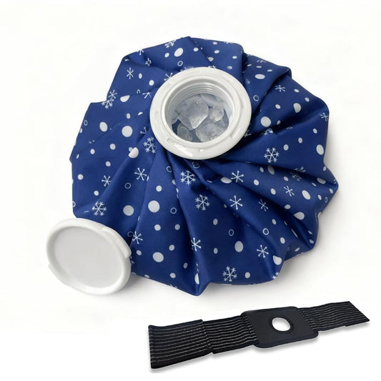 BrtProms Reusable Ice Pack for Injuries, 11 Inch Ice Bag with Wrap, Snowflake Design Hot & Cold Therapy Pack, Leak-Proof Cold Bag for Muscle, Joint Pain & Swelling, First Aid, Sports & Home Use