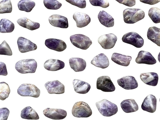 GAF TREASURES 5 Pcs Chevron Amethyst Tumbled Stones, Polished Chevron Amethyst Gemstone, Chevron Amethyst Healing Crystals (Chevron Amethyst)