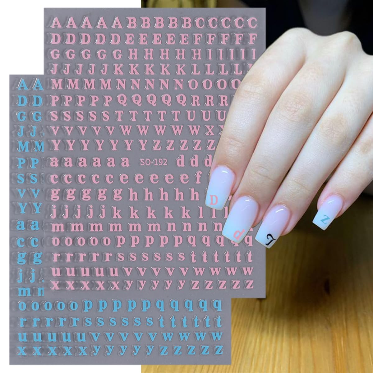 8 Sheets Letter Nail Stickers Gold Silver English Alphabet Nail Art Stickers 3D Self-Adhesive Alphabet Nail Design White Black Laser Personalized Letter for Women Girls DIY Nail Decoration