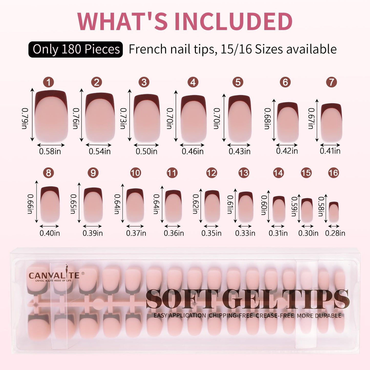 CANVALITE Soft Gel French Tip Nails, 192 Pcs Short Press on Nails for Women, Flexible Pre-Painted Nude French Tip Gel Nails, No File Need DIY Manicure Gifts for Women, Glue Not Included