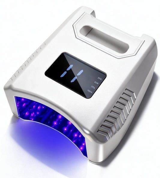 Cordless LED UV Nail Lamp, Lumcrissy Professional Fast Curing Gels Nail Dryer,2 Pcs 5200mAh Battery Set Nail Polish Curing Lamp,Portable Salon Manicure Dryer Lights for Acrylic Nail Gels (White)