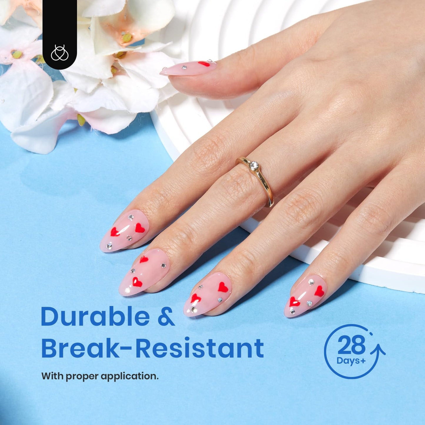 Beetles Gel Nail Tips Easy Nail Extension Etch X Nail Tips 12 Sizes 504Pcs Short Almond Half Matte Nail Tips Gelly Tips Full Cover False Nails Gifts for Girls