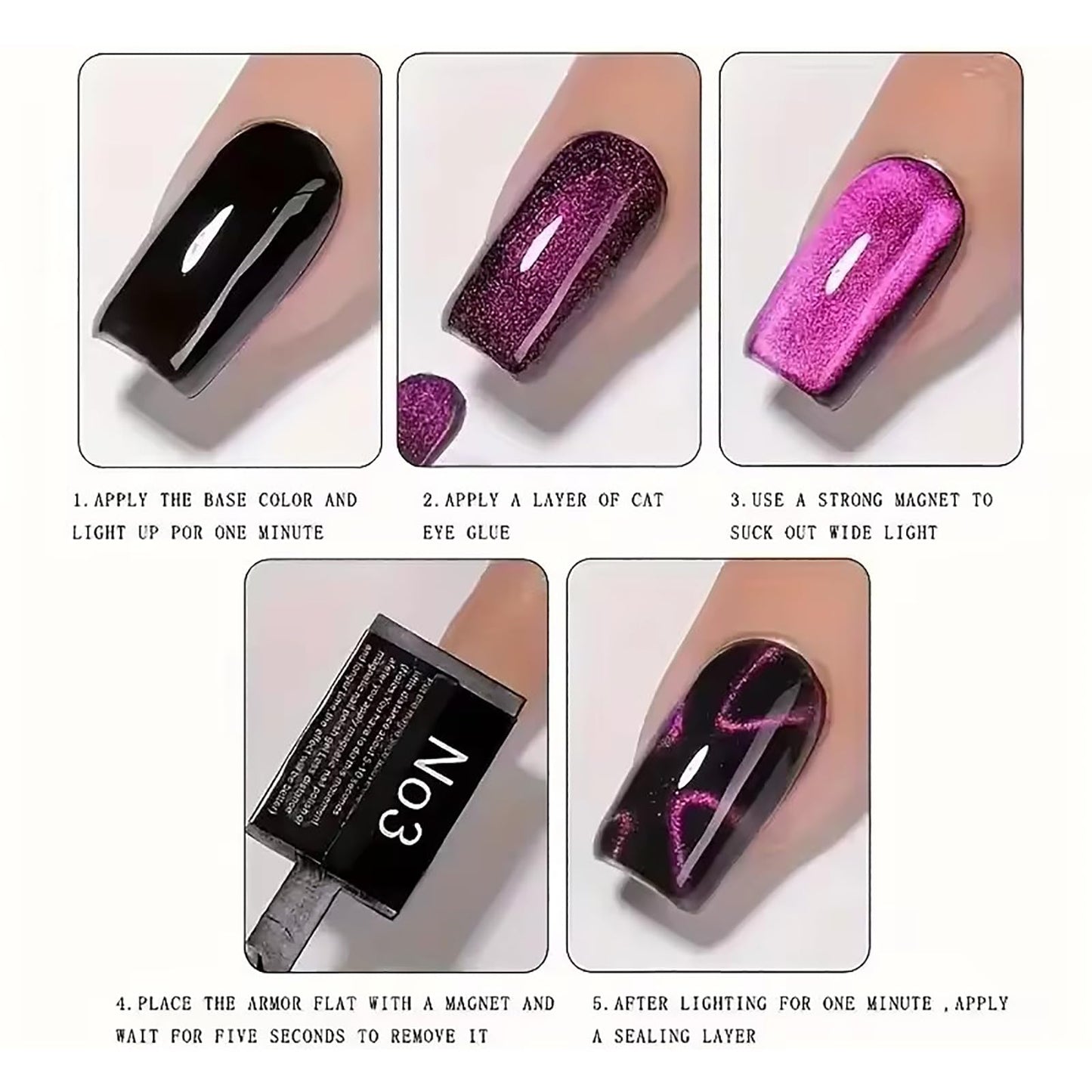 JFIYUOMCI 72Pcs Nail Magnet Tool Set, Cat Eye Gel Nail Polish Magnet Wand, Magnetic Nail Polish, Cat Eye Magnet for Nails, Cat Eye Magnets Tool Nail Design Tools Nail Art Accessories