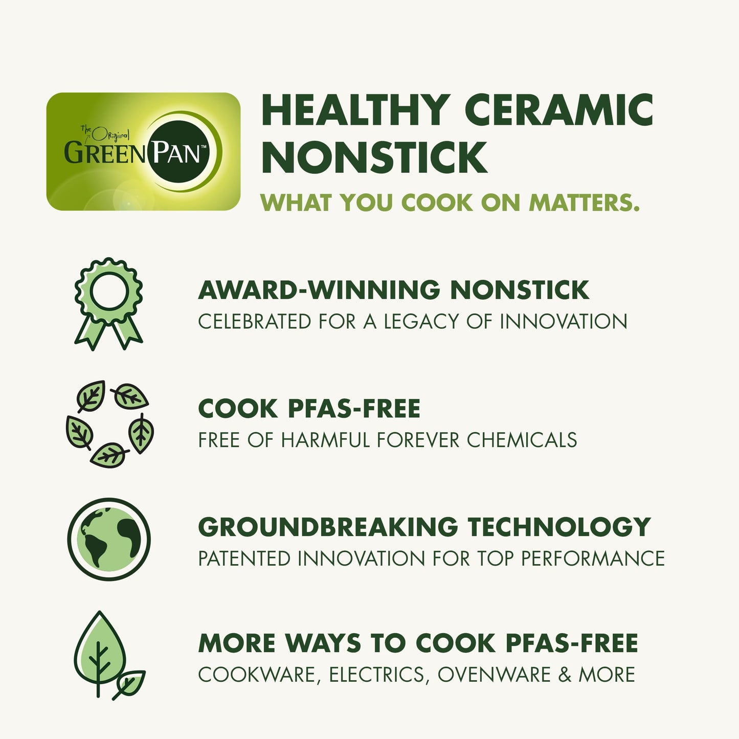 GreenPan Chatham Hard Anodized Healthy Ceramic Nonstick 10 Piece Cookware Pots and Pans Set, Frying Pan Skillets, Saucepans, Saute Pan, Stockpot, Lids, PFAS-Free, Dishwasher & Oven Safe, Gray