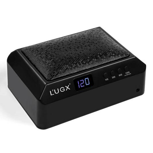 L'UGX Professional Nail Lamp for Gel Polish Dryer 72W LED UV Nail Lights with Arm Rest Pillow & Retractable Tray,Perfect for Manicure & Pedicure at Salon & Home Black