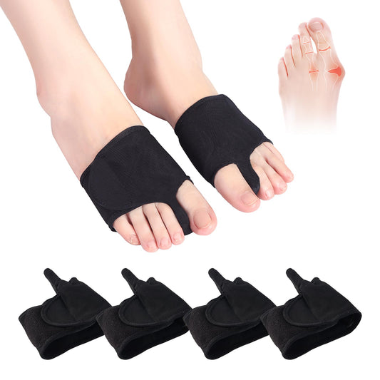 HEWAOMM Upgraded Bunion Corrector For Women Men, Big Toe Straightener,Bunion Splint for Day and Night Use, Silicone Toe Separators for Hallux Valgus Pain Relief,Suitable for Left and Right Feet(4PCS)