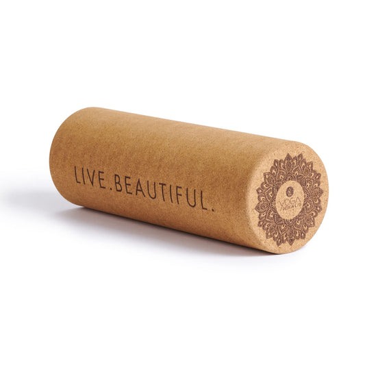 Yoga Design LAB | The Cork Roller | Release Tight Muscles, Improve Circulation, Decrease Soreness, Massages Tissue | Ideal for All Areas of the Body arms, Legs, Back | Travel Friendly (Mandala Tonal)