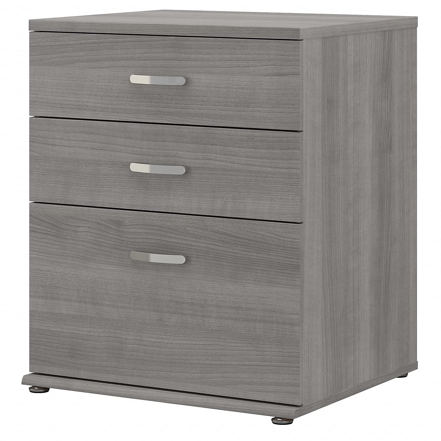 Bush Business Furniture Universal Floor Storage Cabinet with Drawers in Platinum Gray