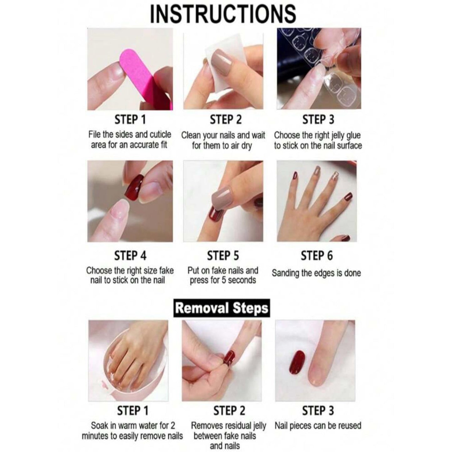 NAIL ANGEL 10PCS/SET Glamorous Handmade Press On Nails Full AB Rhinestones and Gems French Style Long Point Nails Party Nails XXL Artifical Tips ZJ21 (ZJ21, M)
