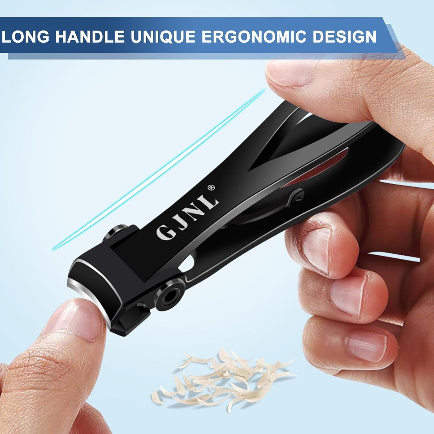 Toenail Clippers for Seniors Thick Toenails, Angled Head Large Toe Nail Clippers for Men, Ultra Wide Jaw Opening Nail Clippers Set, Sharp Heavy Duty Precision Stainless Steel Nail Cutte