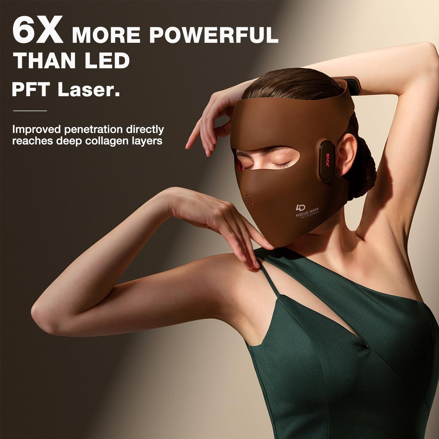 JOVS 4D Laser Light Therapy Mask - Red Light Therapy for Face, Led Face Mask Light Therapy, 6x Powerful More Than LED, FPT Technology, 4 Wavelengths, Anti-Aging