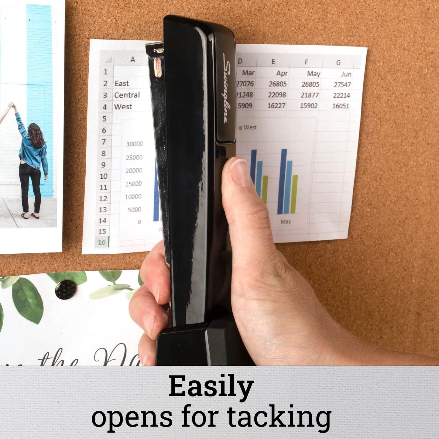 Swingline Stapler, 30 Sheet Capacity, 747 Classic Stapler, Jam Free, Metal, Black (74701)