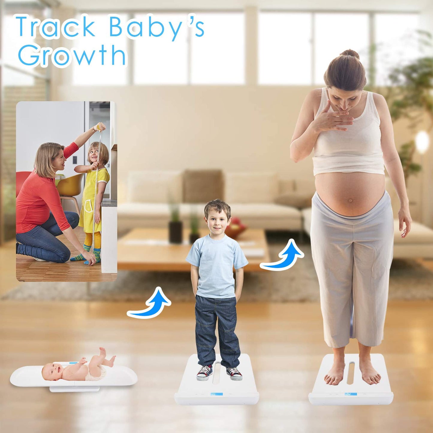 MEKBOK Baby Scale,Multifunctional Baby Weight Scale, Baby Scale, Pet Scale for Puppy,Multi-Function pet and Baby Scale with 4 Measurement Modes, Newborn Precise Pediatric Scale (28 inches)