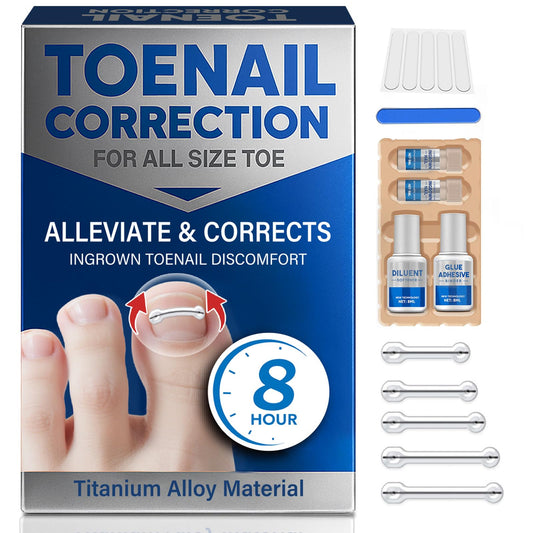 Ingrown Toenail Treatment, Toenail Correction Strips for Curved or Ingrown Nails, Ingrown Toe Nail Relief Remover Strips, Quick Relief, Nail Correction, 5 Different Sizes