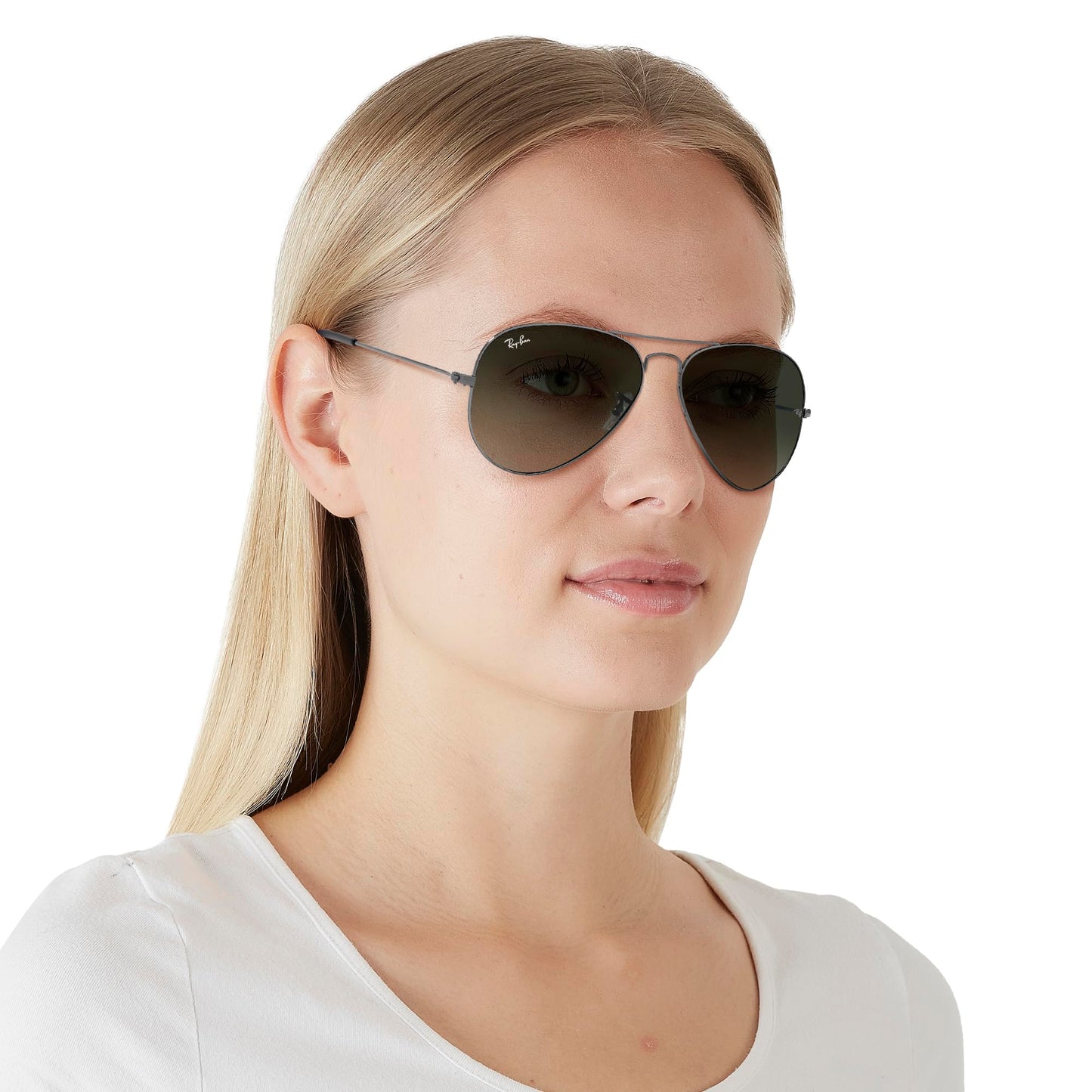 Ray-Ban RB3025 Classic Aviator Sunglasses, Gunmetal/Grey Gradient, 62 mm