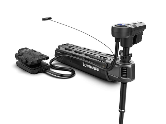 Lowrance Ghost Freshwater Trolling Motor, 47-inch Shaft, Bow Mount, 97/120 lbs Thrust with Configurable Foot Pedal, HDI Sonar, 000-14937-001