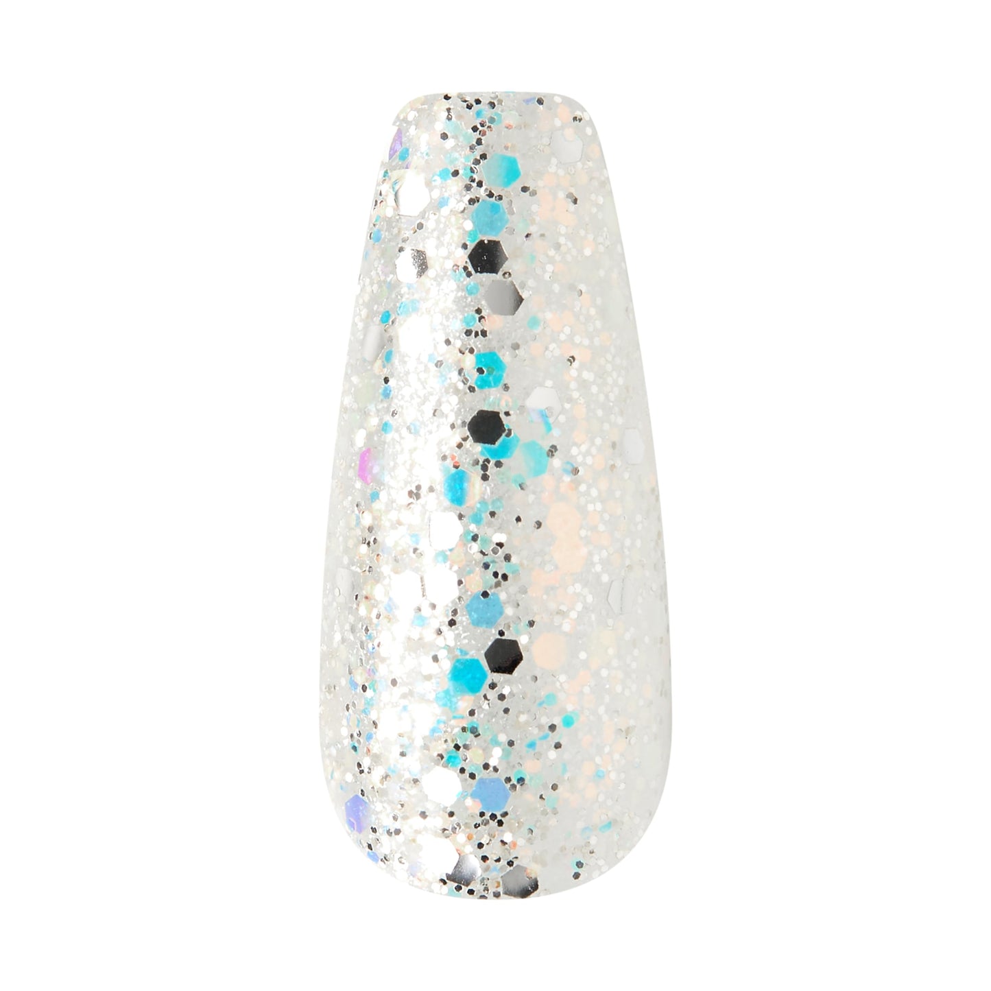 KISS Majestic Press On Nails, Nail glue included, 'Your Grace', Light Blue, Long Size, Coffin Shape, Includes 30 Nails, 2g glue, 2 Prep Pads, 2 of 24 Adhesive tabs, 2 manicure sticks, Mini file