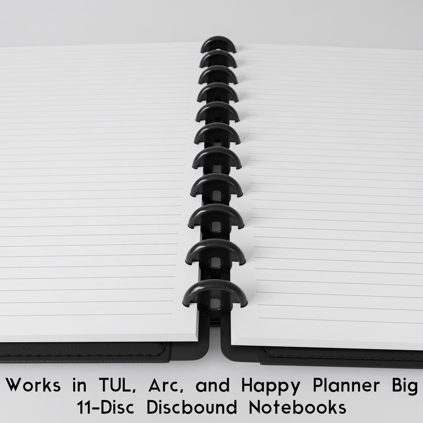 Discbound Letter Size Lined Paper Refill, 250 Sheets (500 Pages), 8.5 in x 11 in, 100 GSM, 11 Disc Notebooks