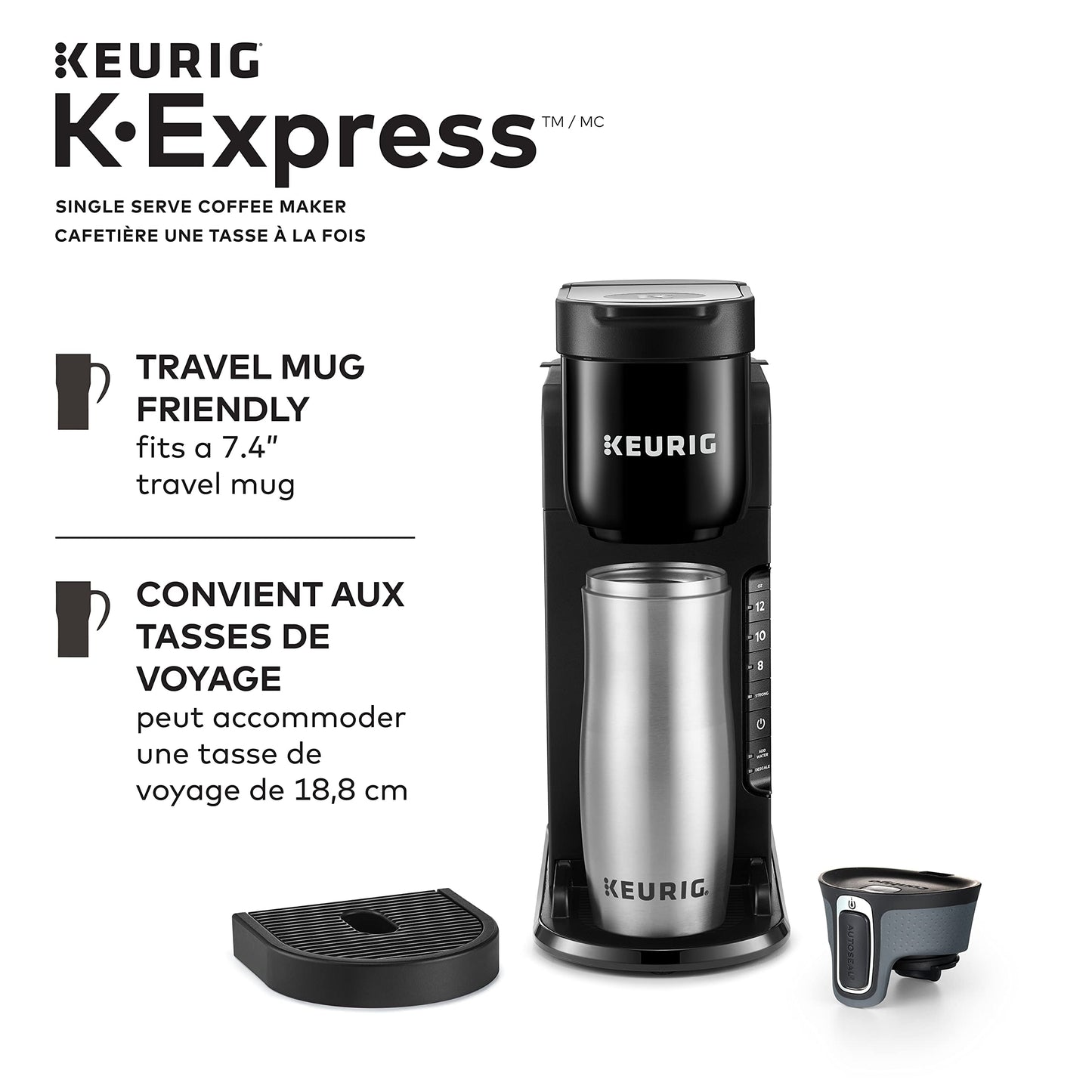 Keurig K-Express Single Serve K-Cup Pod Coffee Maker, With A Removable Reservoir And Strong Button Function