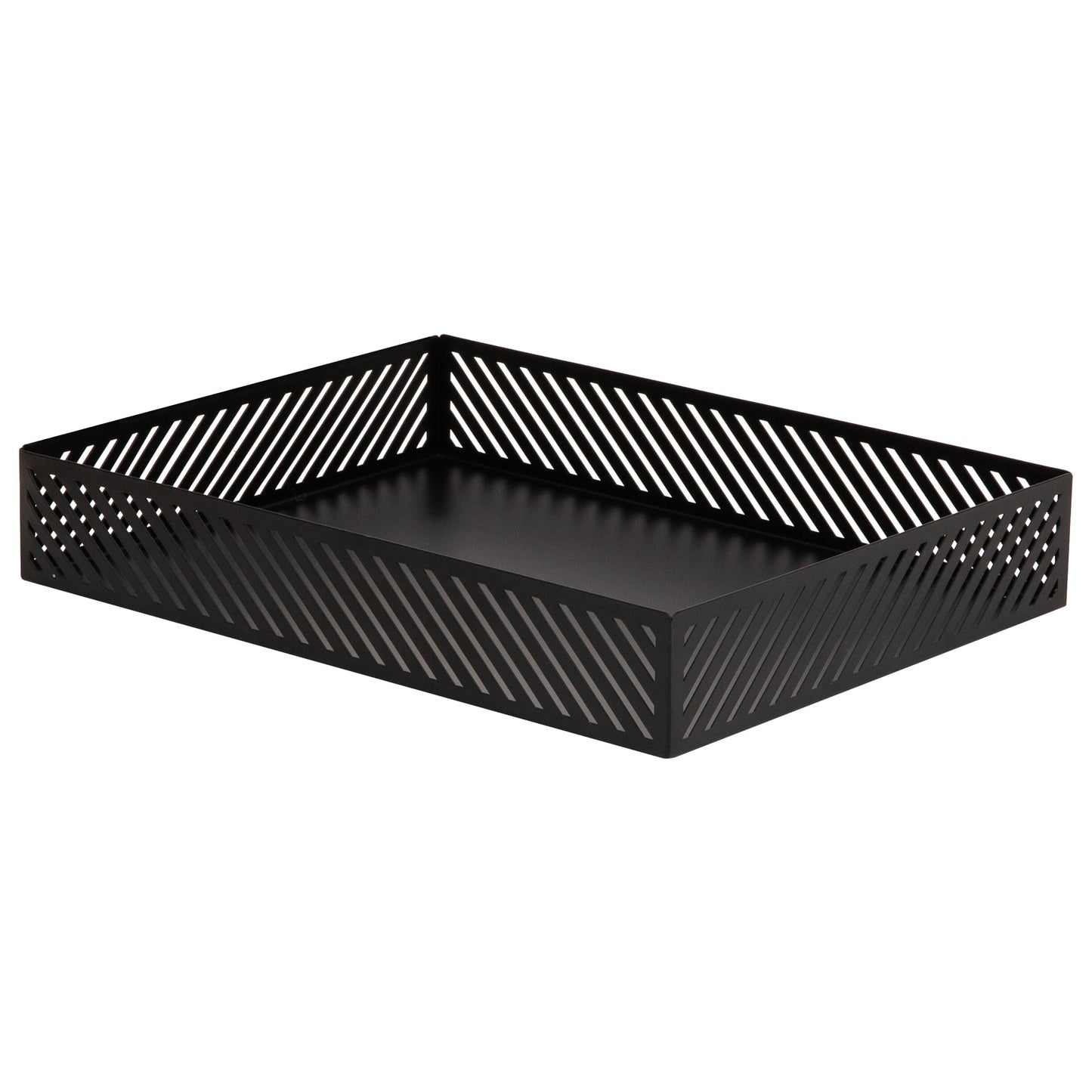 Mind Reader Metal Letter Size Paper Tray, Desktop Document Organizer with Non-Slip Pads, Office Desk Accessory Tray, Metal, Black