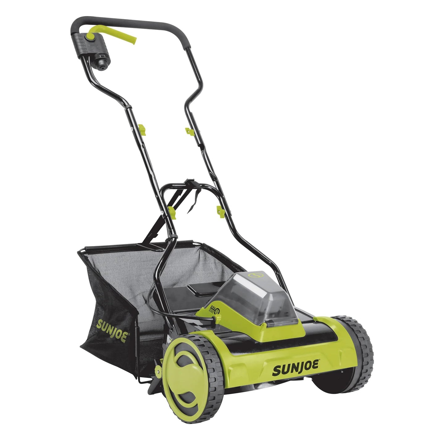 Sun Joe Cordless Electric Push Lawn Mower with 11.9-Gal Bag, 15-Inch Cutting Width, 360W Motor - Heavy-Duty Yard Trimmer for Gardening Care and Maintenance, IONMAX 24V-CRLM15
