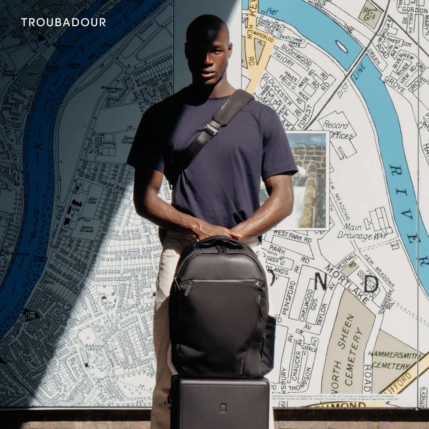 Troubadour Apex Travel Backpack - Expandable Up to 42L Capacity - Black