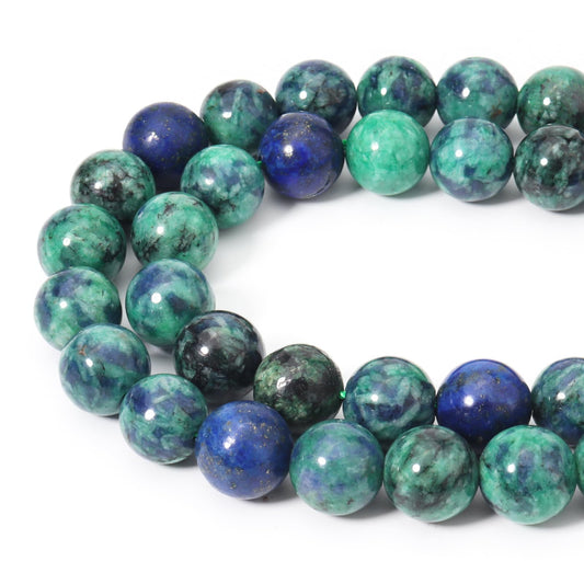 Siomia 60pcs 6mm Natural Phoenix Lapis Lazuli Gemstone Beads Energy Healing Crystal Round Loose Stone Beads for Jewelry Making, DIY Bracelets Necklaces