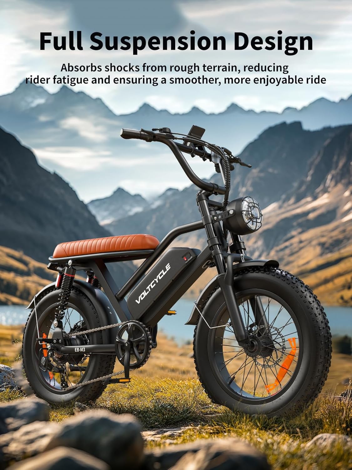 Leeyalan Electric Bicycle for Adults 750W Motor 28 MPH 50 Miles Removable 48V Battery, 20"x4.0"Fat Tire Dual Disc Brakes, ebike Suitable for City Commuting
