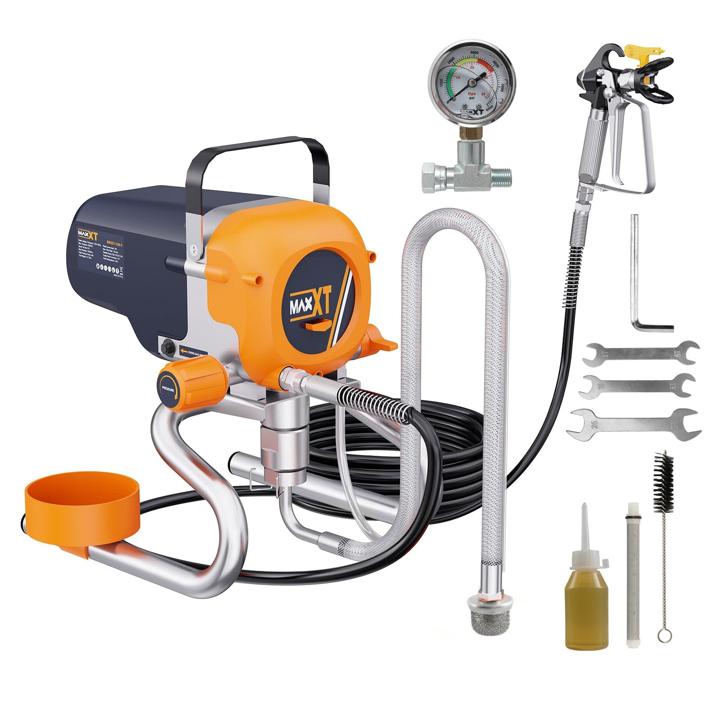 MAXXT Airless Paint Sprayers, 3300PSI Motorized Paint Sprayer with Stand, High Efficiency Spray Paint Machine for Home, Outdoor DIY Handyman Shed Garage House Painting Deck Shed Fence Furniture