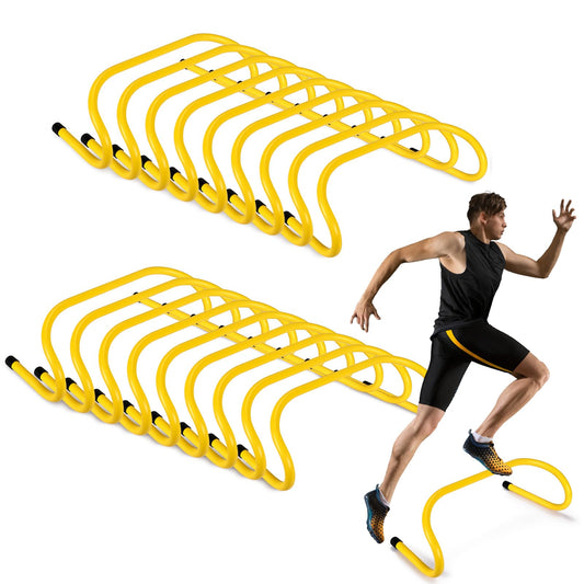Wettarn 18 Pcs 6" Speed Training Hurdles Durable Agility Training Hurdle Agility Plyometric and All Purpose Equipment for Athletes, Soccer, Basketball(Yellow)