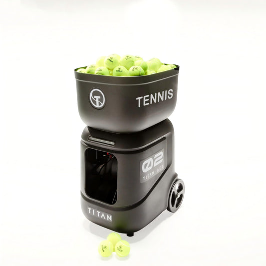 Titan ACE Tennis Ball Machine for Coaches & Mobile Players | 150 Ball Capacity, Lightweight 39 lb Design with Invertible Hopper, Free App Control