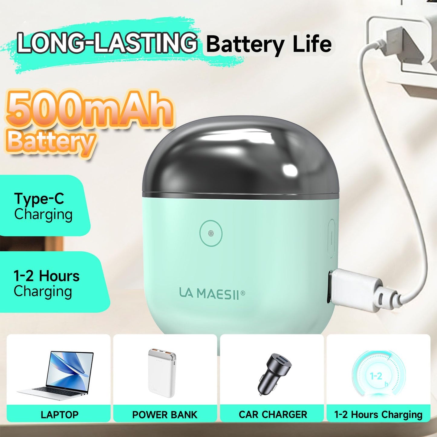 Electric Nail Clipper, 2026 Upgrade 2 In 1 Electric Nail Clippers,Electric Automatic Nail Clipper with LED Light&2 Speed,Nail Scraps Storage,Rechargeable Safety Electric Nail Trimmer for All Age Group