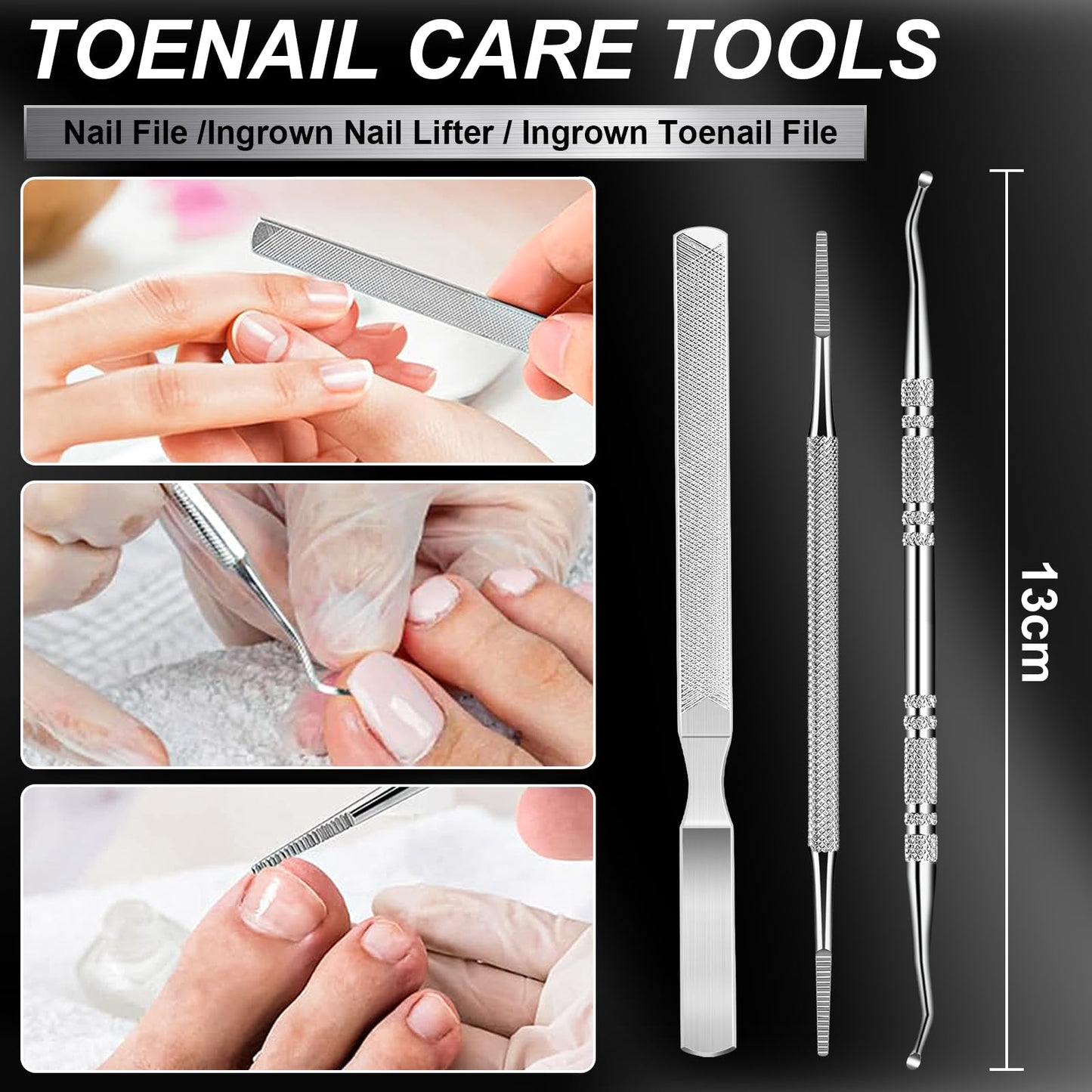 2026 Toenail Clippers for Thick & Ingrown Nails, Professional Nail Clipper Set with Pedicure Tool, Super Sharp Fingernail Cutter with Catcher, Podiatrist Toe Nail Clippers Kit for Seniors, Men & Women