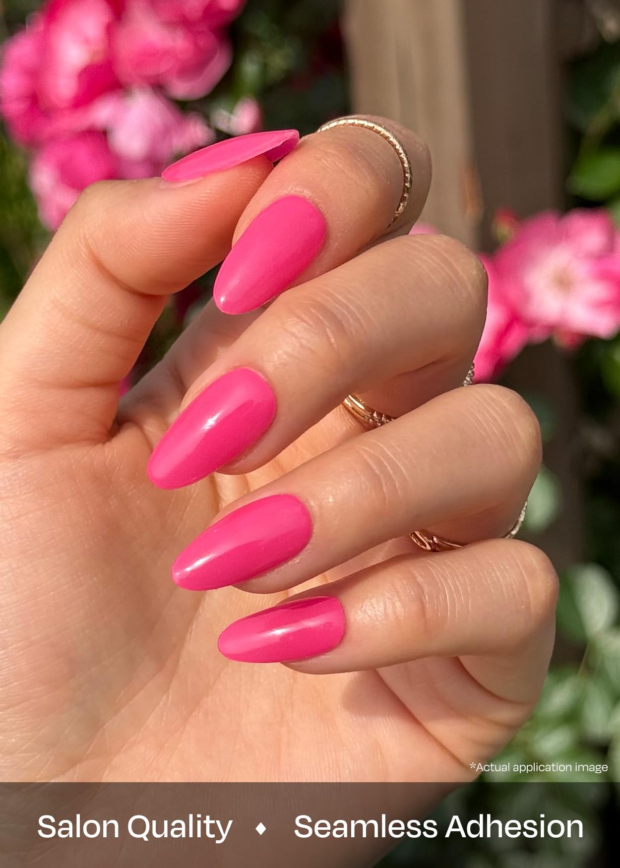 ohora Semi Cured Gel Nail Strips (N It's THAT Pink) - Works with Any Nail Lamps, Salon-Quality, Long Lasting, Easy to Apply & Remove - Includes 2 Prep Pads, Nail File & Wooden Stick