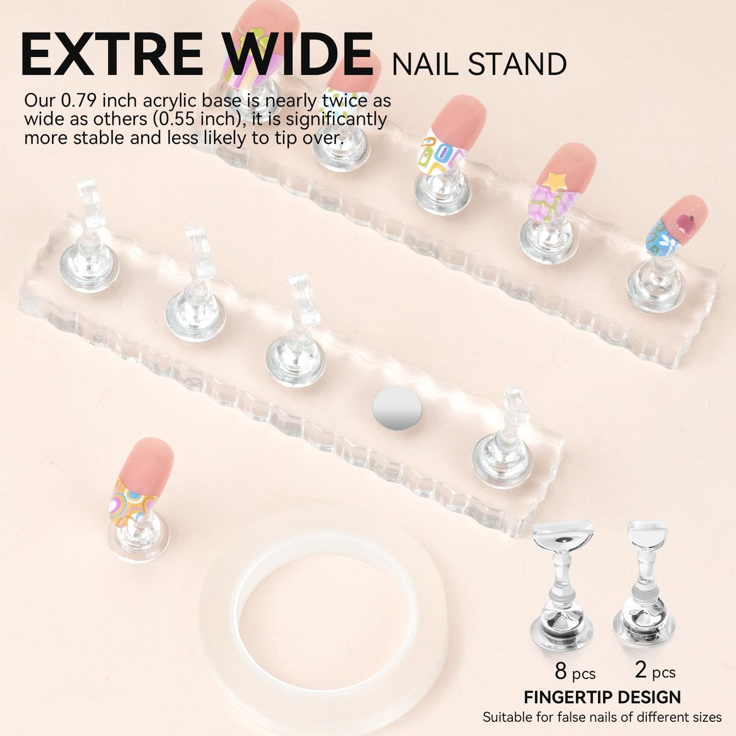 ESUOHYM Nail Art Brushes Set with Nail Stand Holder for Press On & Painting Nails,Nail Dotting Tools with Sculpture Pen,Acrylic Nail Brushes for Gel Builder Extensions French Tip,Nail Art Tools Design
