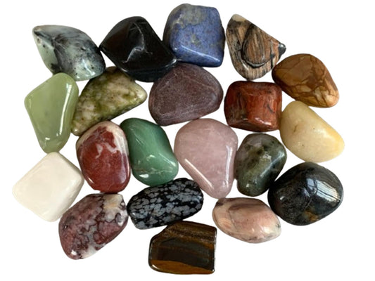 GAF TREASURES 5 Pcs Assorted Tumbled Stones, Polished Natural Assorted Gemstone, Assorted Healing Crystals (Assorted)