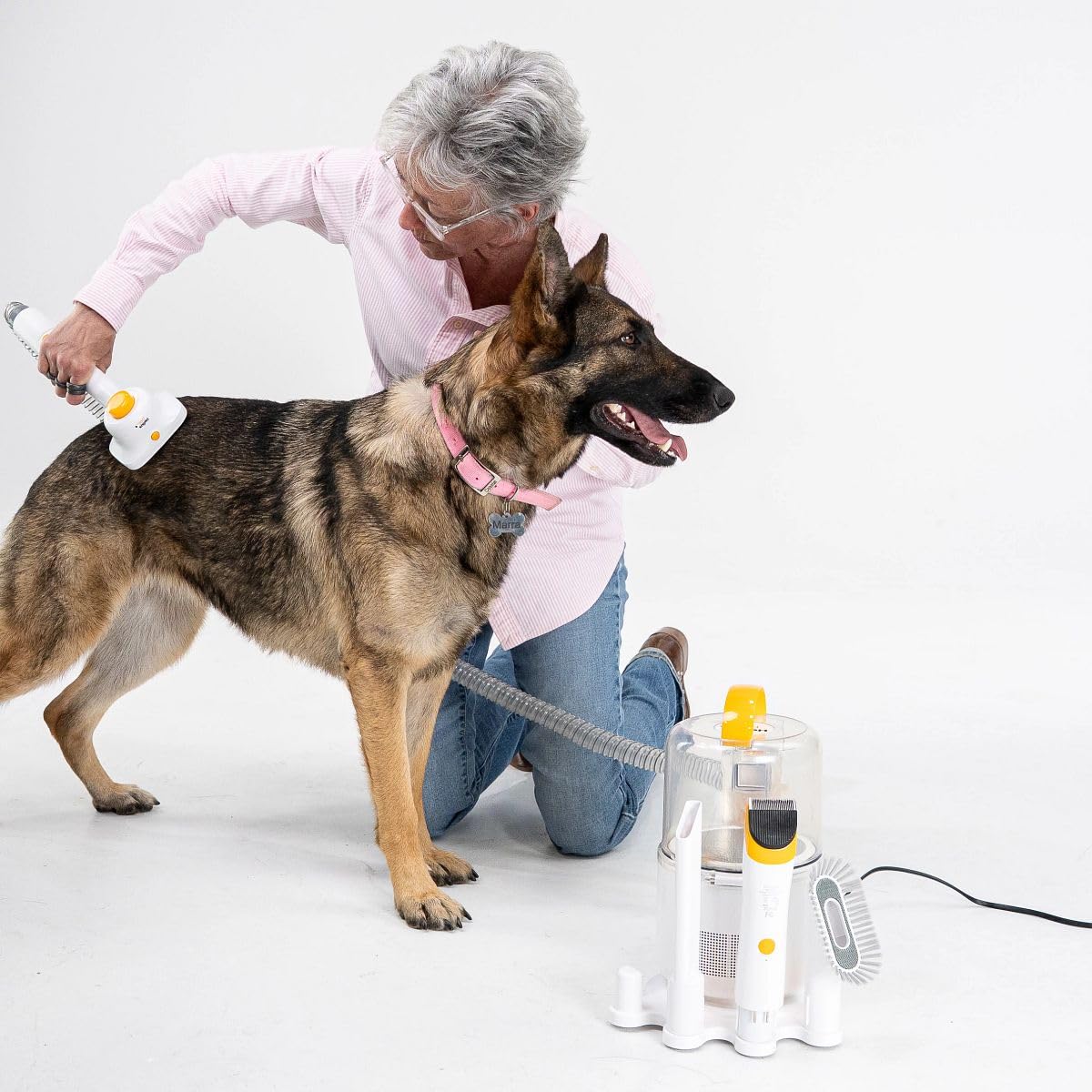 Helios Pet Deluxe Grooming Vacuum Cleaner - All-in-One Trimmer, De-Shedding & Cleaning System for Dogs & Cats