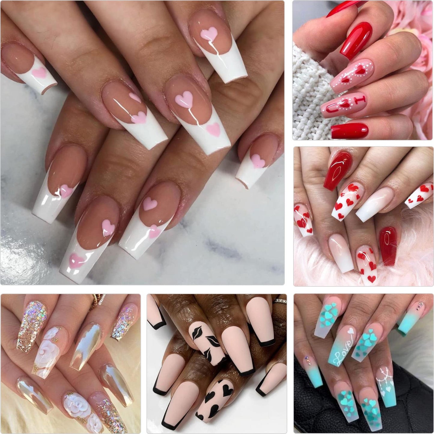 LoveOurHome 600pc Coffin Fake Nail Tips Clear Press on Nails Medium, Full Cover Gel Nail Tips Coffin Clear Medium Fake Nail Soft Gel False Nails Artificial Fingernails for Acrylic Nails Extension