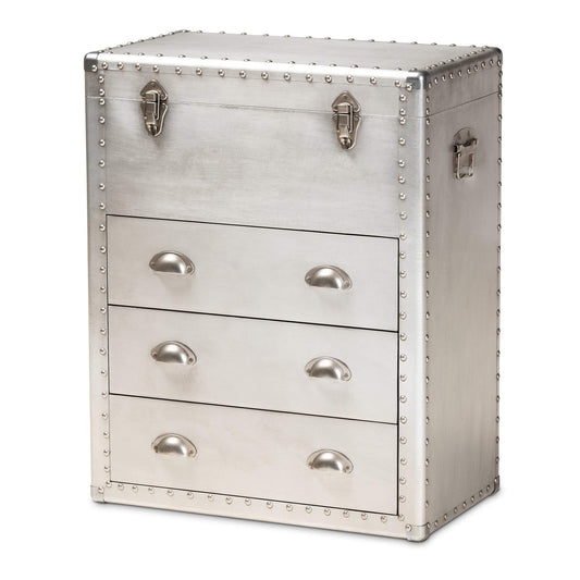 Baxton Studio Multipurpose Shelving and Cabinets, Silver