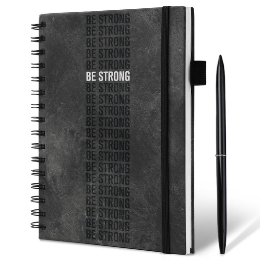 Workout Journal for Men & Women, Workout Planner with Monthly Calendar, ( 8.3" x 6") Grayish-black Texture Hardcover Workout Log Book Track Training, Diet, Progress, Achieve Wellness Goals, Perfect for Fitness Enthusiast