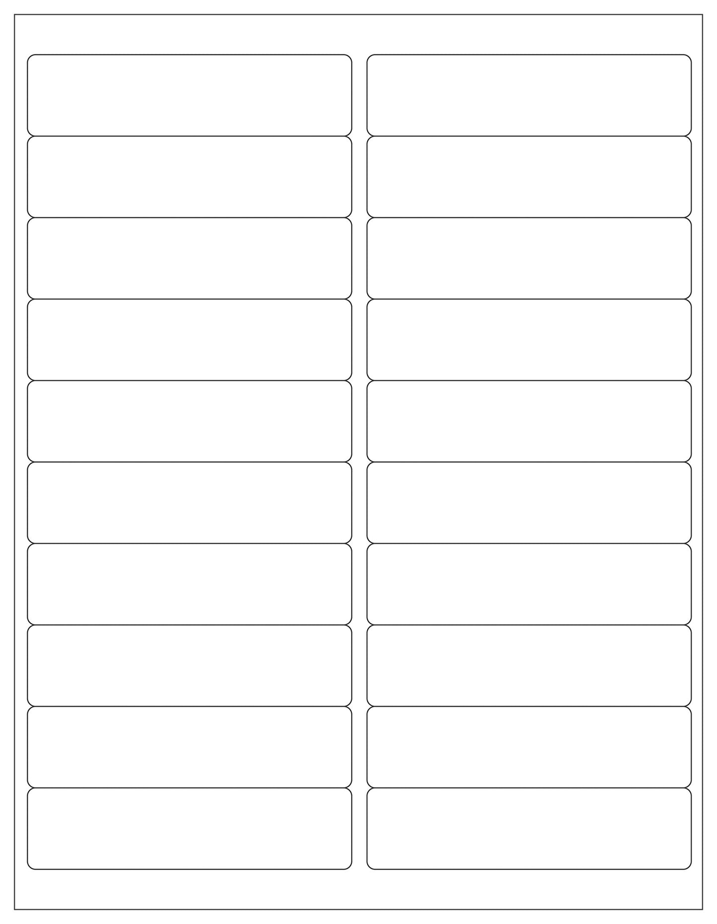HouseLabels 200 Sheets; 4,000 Labels, 20-UP, Shipping/Mailing Labels (4.0" x 1.0") - BPA Free!