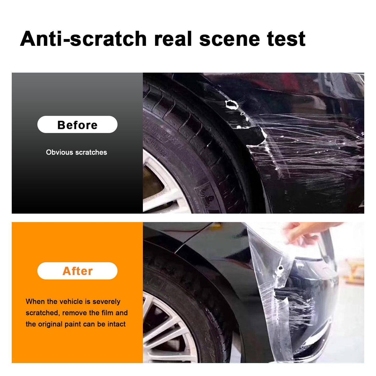 FDAIUN PPF Clear Car Pre-Cut Paint Protective Film for Tesla Model S 2016-2020 Self Adhesive TPU Rainproof Waterproof HD Scratch Exterior Accessories (Front Bumper&Headlights 8Pcs)