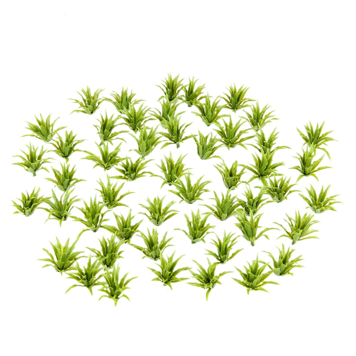 Yetaha 50pcs Green Shrubs Bush Model, Aritificial Plants, Railway Wargame Park Diorama Scenery HO 3.5cm, Architecture Model Railroad Scenery