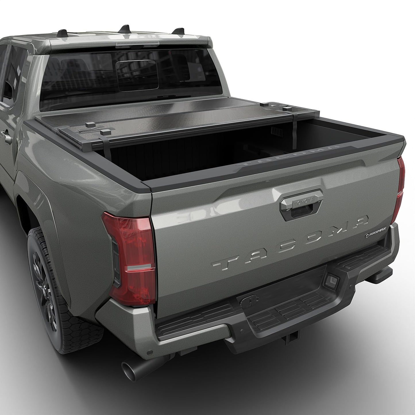 Tutel Hard Shell Folding Truck Bed Tonneau Cover|Fits 2016-2026 Toyota Tacoma w/OE Track System 5' 1" Bed (60.5") - TULH021