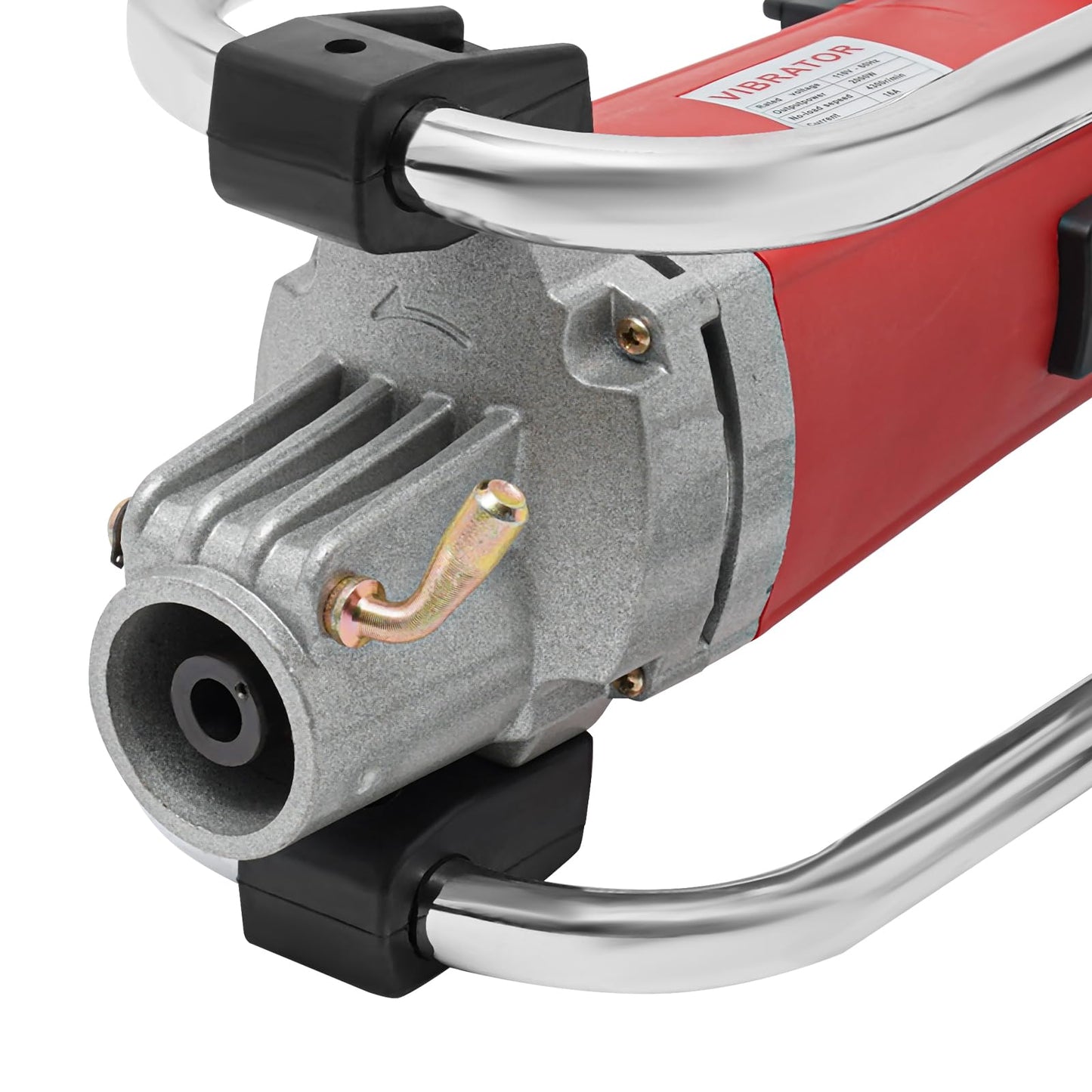 Electric Concrete Vibrator, 2000W 4300r/min, Copper Motor Handheld Concrete Vibrating Tool, Portable Pencil Cement Vibrator with Shaft of 13.12ft / 4m, Remove Air Bubble and Level Concrete (Red)